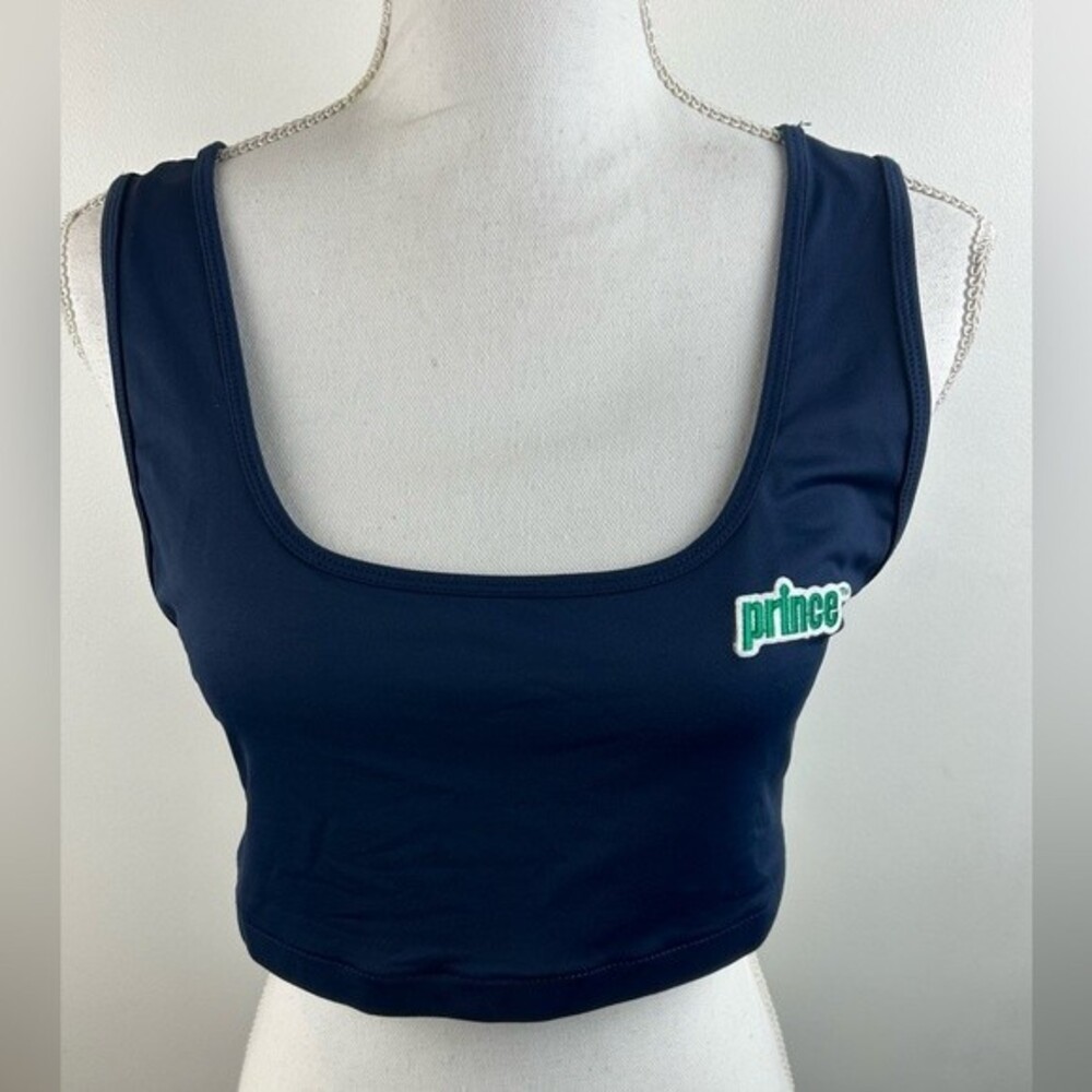 Prince Vs Zara Tennis Royal Blue Lycra Crop Top size Large NWT